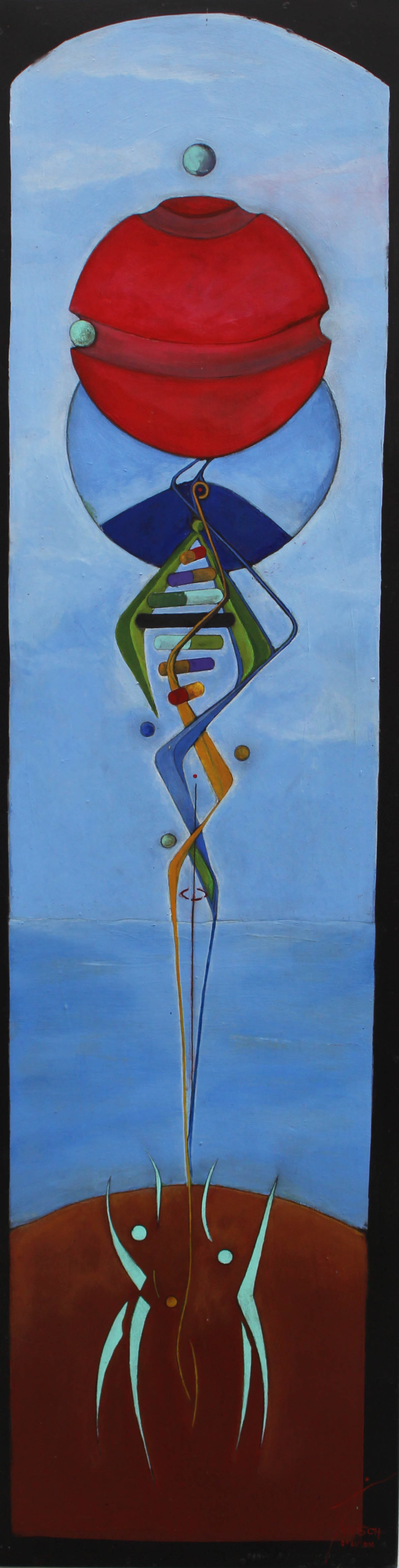 Pintura 1,10 x 0,30 Campo (f) Familia axel jackisch